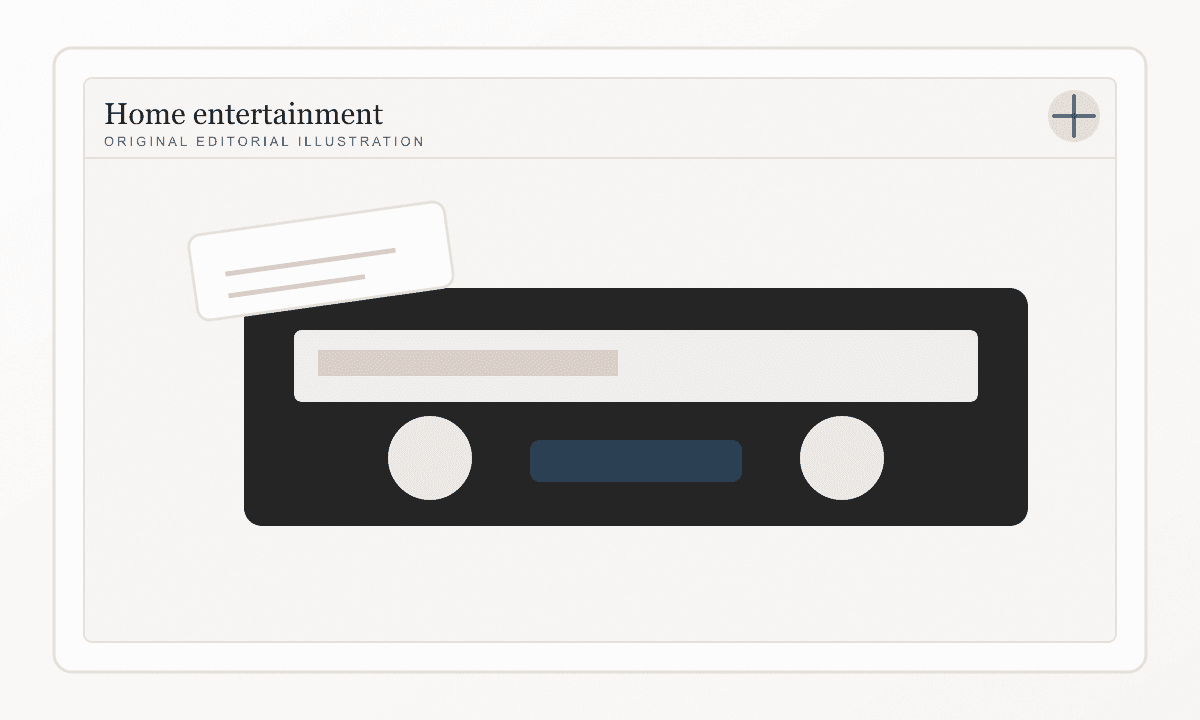An old-photo-style illustration of analogue technology used to represent older classroom media.